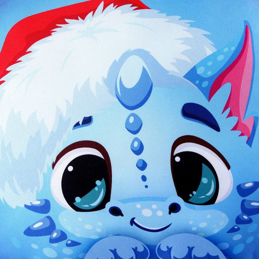 Подушка круглая Дракоша, синий - Mni mnu фото 4