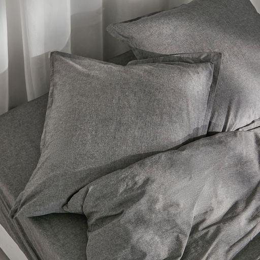 Простыня евро SL Home «Деним», 235×245 см, тёмно-серая, жатый хлопок