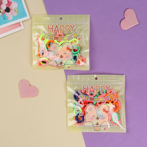 Резинка для волос Хорошие пожелания (набор 50 шт) весёлый пёсик, 2 см, микс - Simaland фото 3