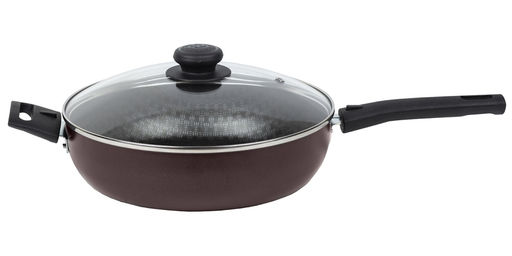 60692634 Сотейник 260мм, 2 ручки, стекл.крышка "Кружево"