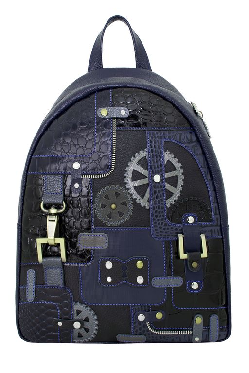 Сумка с аппликацией ДС-362-170 черный+синий - Protege фото 3