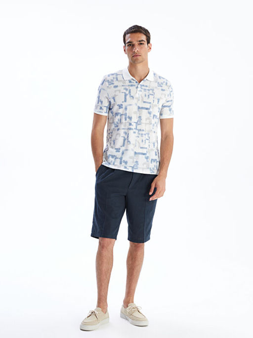 Polo Yaka Desenli Erkek Ti??rt