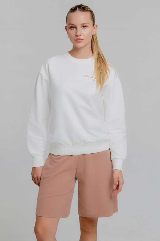 Арт. 5343 Костюм женский с шортами 42-50 (5 шт) Цвет:верх- белый, низ- олива - Калинка фото 8