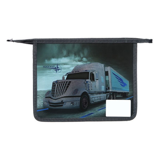 Папка для тетрадей А5, 195 х 245 х 50 мм, молния сверху, К 8ШК5 Фура-успех (рисунок с эффектом металлика), ламинированный картон/текстиль - Calligrata фото 3