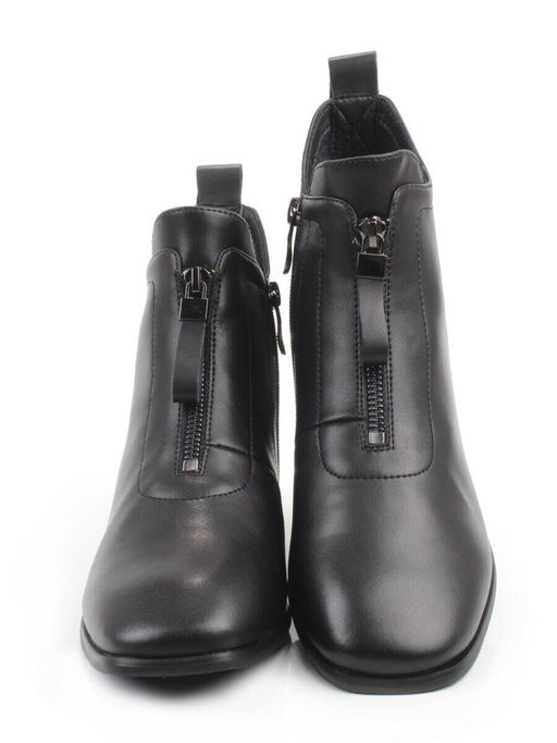 01-M43-16 BLACK Ботинки демисезонные женские (натуральная кожа)