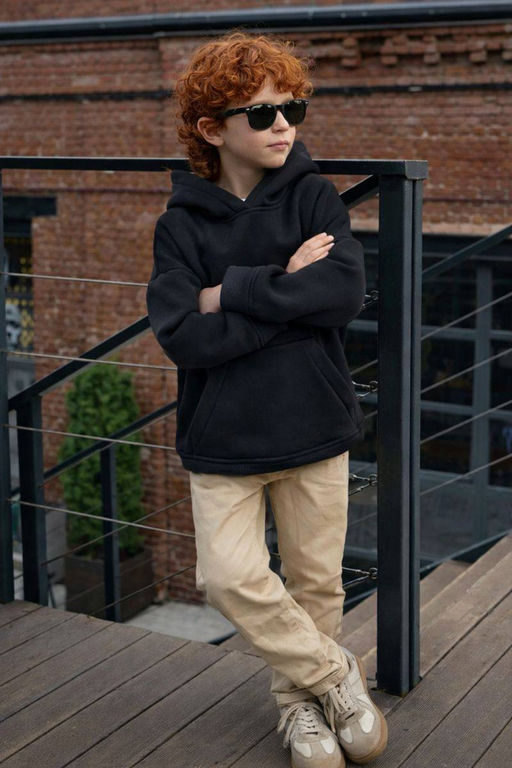 Толстовка с капюшоном для мальчика "Basic" темно-серый