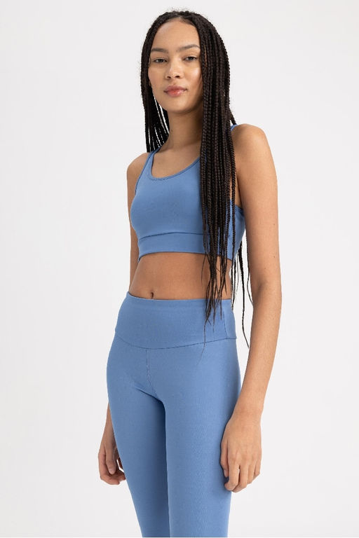 Спортивный бюстгальтер DeFactoFit с воротником-халтером  фото 6