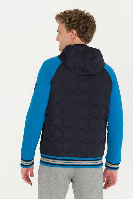 U. S. Polo Assn Мужской темно-синий вязаный кардиган с капюшоном - U.s. polo assn фото 12