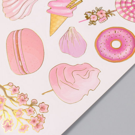 Фотоальбом на кольцах 25 листов Keep memories Сладости. Нежность, с наклейками, тиснение золото, 19?27?3 см