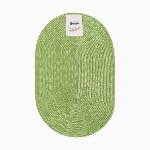 Салфетка сервировочная Доляна  "Овал", цв.зеленый, 45*30 см