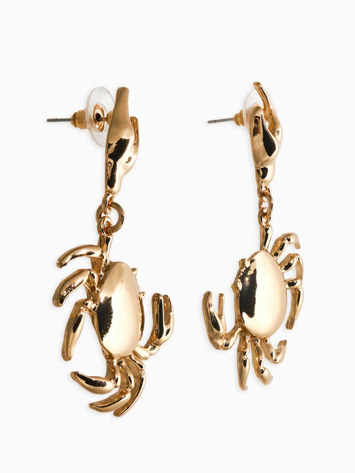 Серьги "Краб", цвет золото