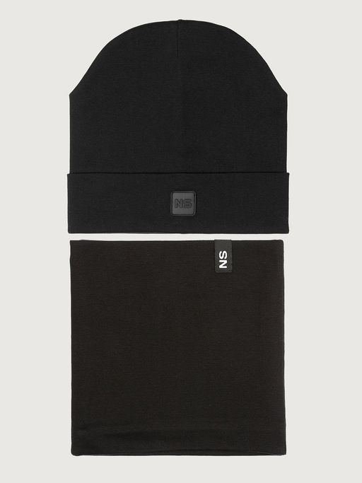 Комплект шапка и снуд 12л22926 черный