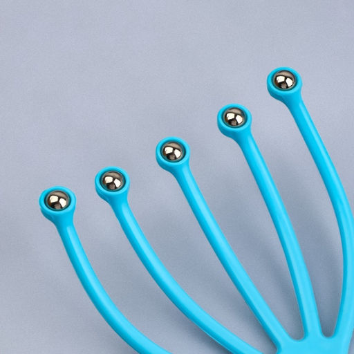 Массажёр, универсальный, 5 шаров, 18,7 × 9,3 × 4 см, цвет голубой