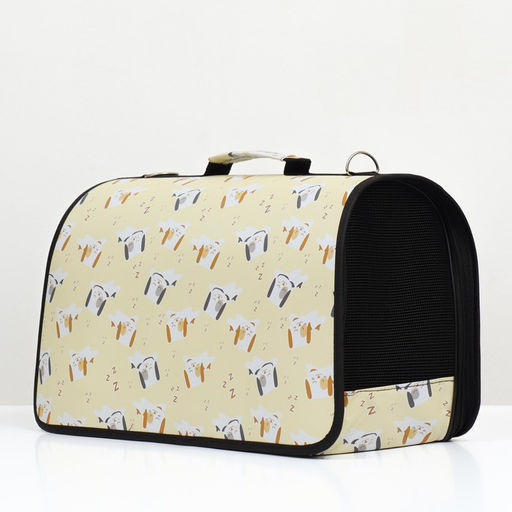 Сумка-переноска каркасная Щенки, размер M, 45 х 21 х 27 см - Пижон фото 3