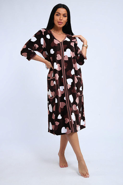 Халат велюровый на молнии (941-6) - Плиона фото 133