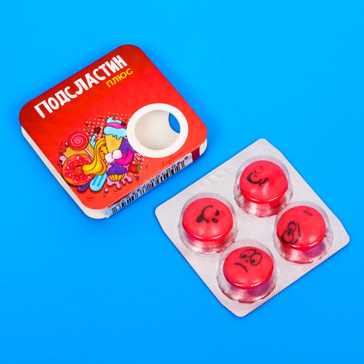 Цена за 4 шт. Жевательная резинка Подсластин клубника, 14 г - Simaland фото 2