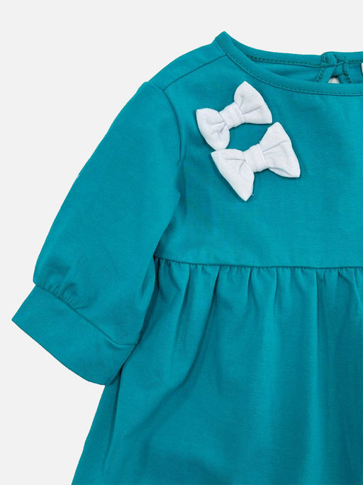 Футболка с бантиками UD 0898 бирюзовый - Mini maxi фото 2