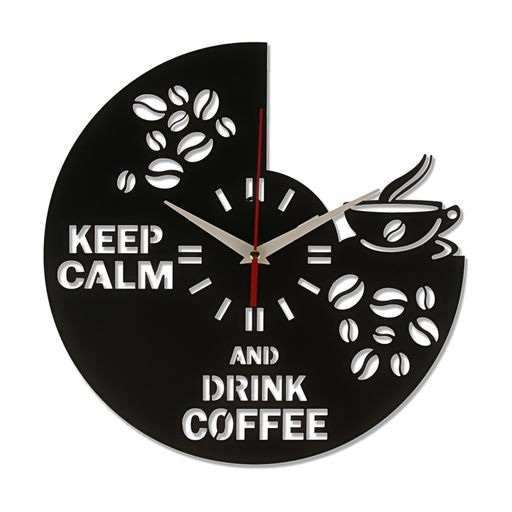 Часы настенные, серия: Кухня, «Кофе», 30×30 см, чёрные