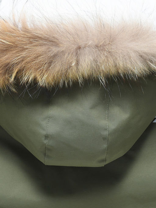 Парка зимняя подростковая для мальчика с капюшоном и мехом цвета хаки 9535Kh - Mtforce фото 12