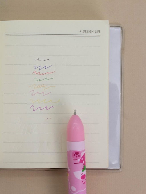 Разноцветная ручка 8 в 1 "Hello, Mr. Bear", pink