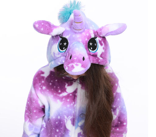 Пижама кигуруми пурпурный Единорог (детская)