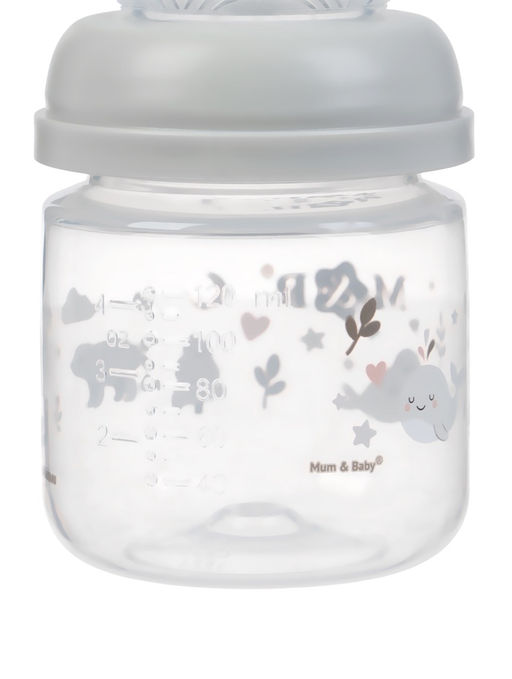 Бутылочка для кормления M&B, ШГ Ø50 мм, +0мес., 120 мл., набор 2 шт. в кор.