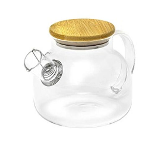 Чайник 900/1000 мл. "БОЧОНОК" из жаропроч.ст. с бамб.кр., арт 05095, нр-10022