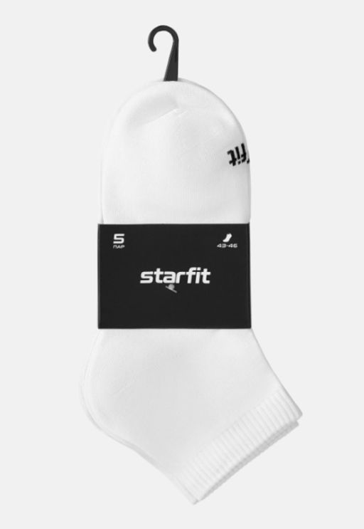 Носки спортивные Starfit Charge SCS2525PW, белый, 43-46, 5 пар