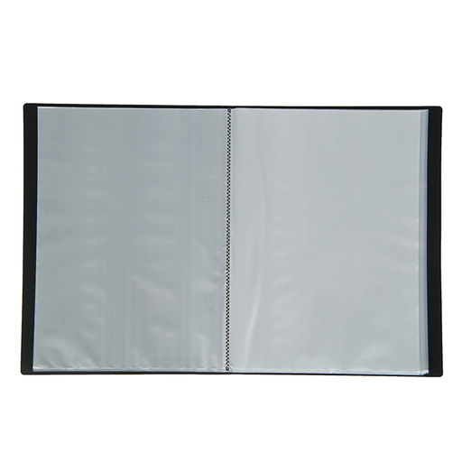 Папка с 60 вкладышами А4, 500 мкм, Calligrata, текстура песок, чёрная  фото 2