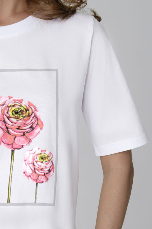 Арт. 31161 Футболка женская  44-52 (5 шт) Цвет:белый