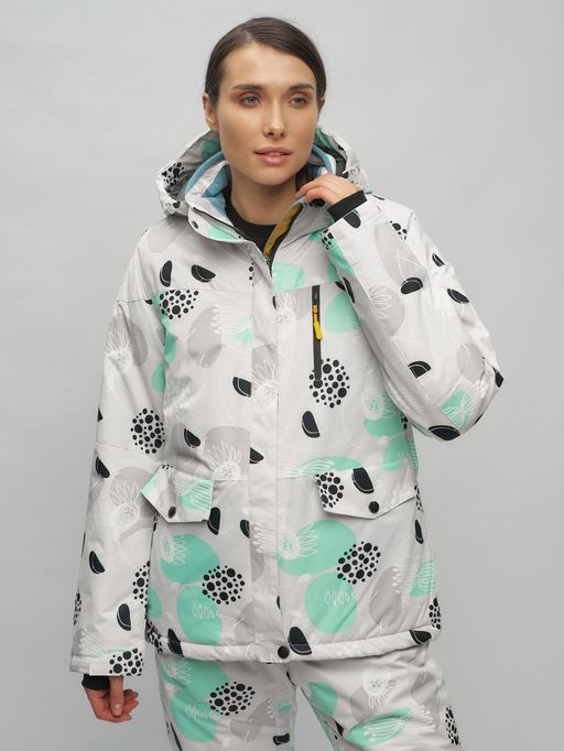 Горнолыжный костюм женский серого цвета 02302-1Sr - Chunmai фото 10