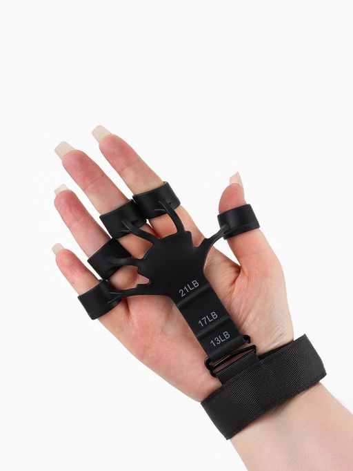 Массажёр силикон для пальцев рук с манжетом 9,5кг 8*14*2,8см чёрн ОТ