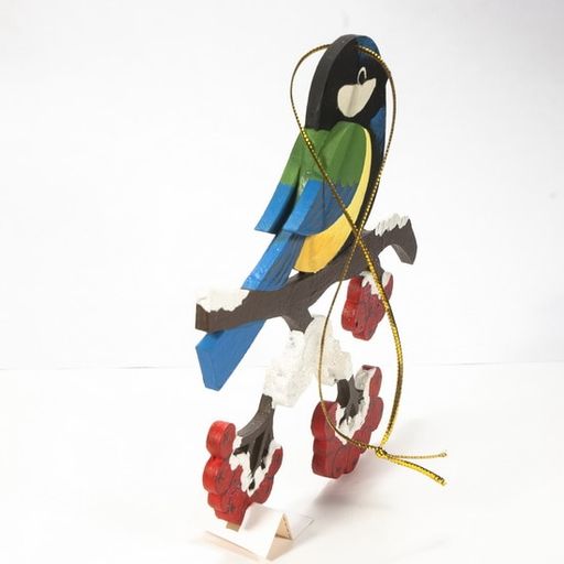 Елочные игрушки из дерева - Синица на ветке 270-1 - Idh фото 4