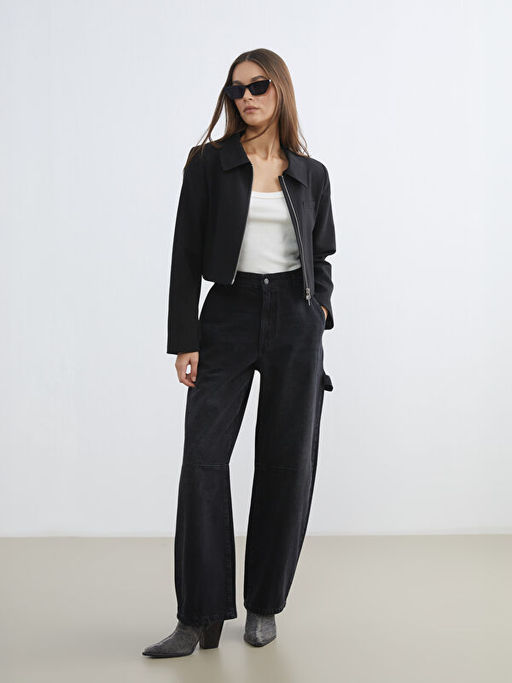 Barrel Fit Kad?n Jean Pantolon