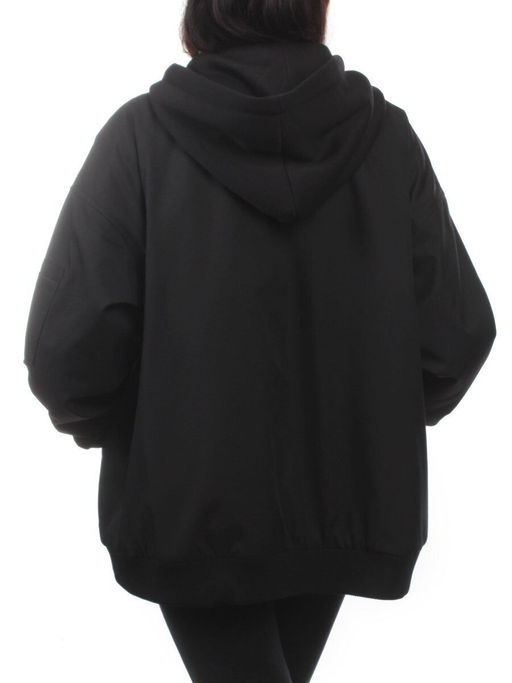 H24-283 BLACK Куртка демисезонная женская (100 гр. синтепон)