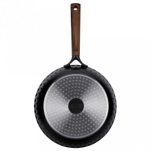 Сковорода с антипригарным покрытием Fiamma д28см, h5,9см, s1,6мм, дно s4,5мм, литой алюминий, бакелитовая ручка с покрытием soft-touch 20,5см, капсульное дно, Regent (Китай) Подходит для всех видов плит, включая индукционную. - Домашняя мода фото 2