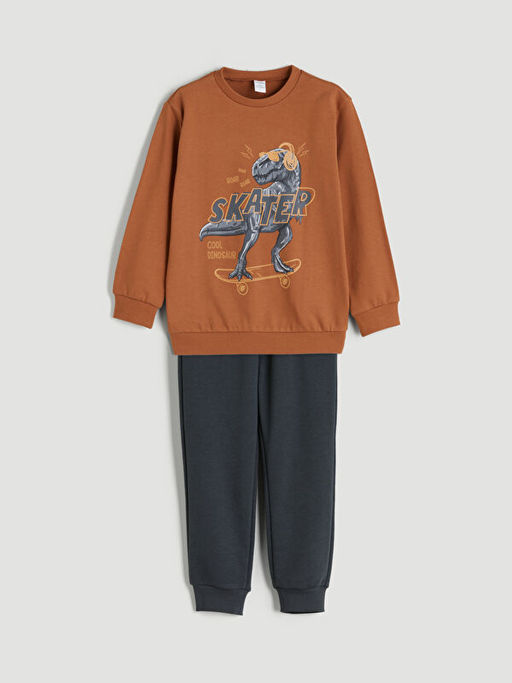 Bisiklet Yaka Erkek ?ocuk Sweatshirt ve E?ofman Alt