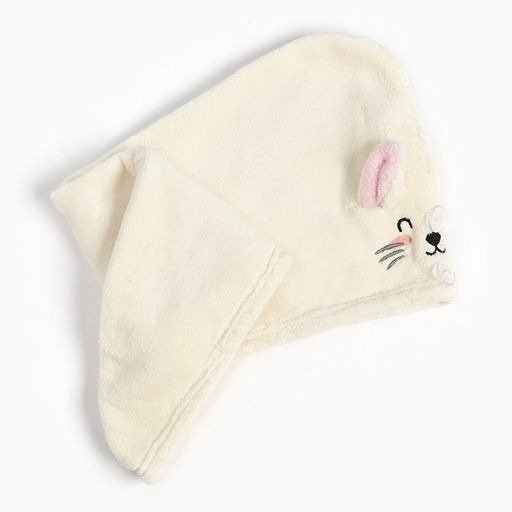 Полотенце-чалма для сушки волос Этель Милашка, цвет молочный, 65х25 см, 100% п/э  фото 3