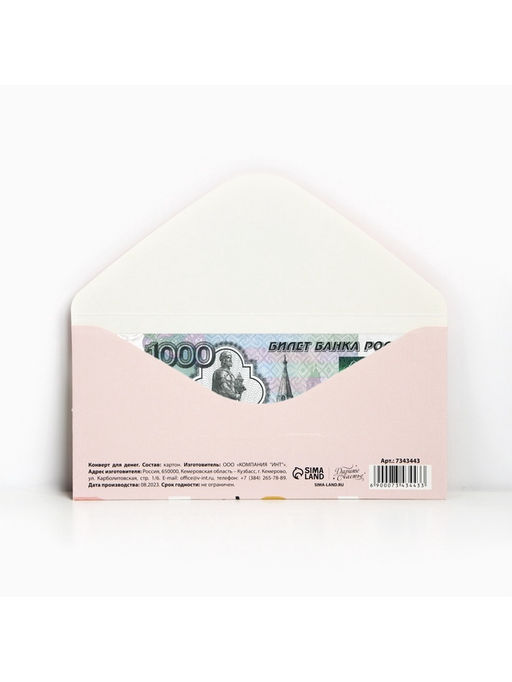 Цена за 10 шт. Конверт для денег «Покупай, что хочешь», 16.5×8 см