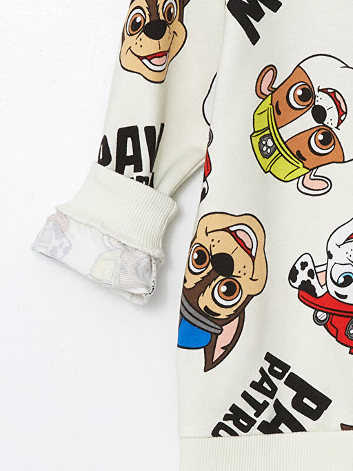 Bisiklet Yaka Uzun Kollu Paw Patrol Bask?l? Erkek Bebek Sweatshirt - Waikiki фото 2