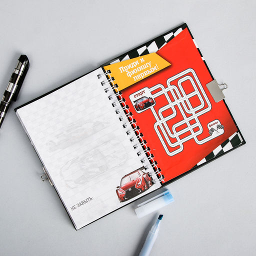 Записная книжка на замочке А6, 50 л. Настоящий чемпион - Artfox фото 4