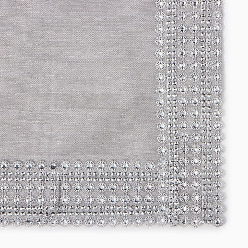 Дорожка на стол Этель со стразами, 50×100 ±5 см, серая, п/э