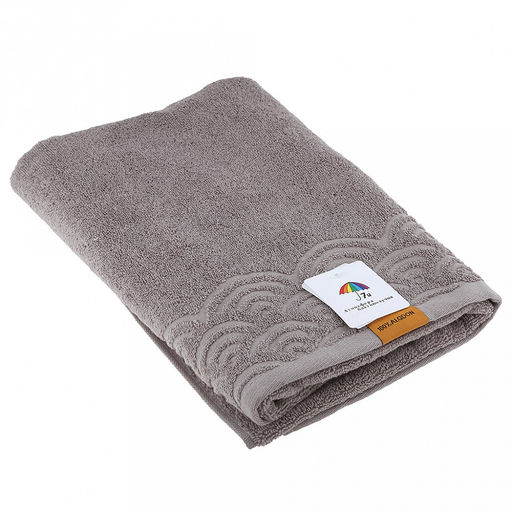 Полотенце махровое "Волна" 50х90см, хлопок 100%, серый (Китай)