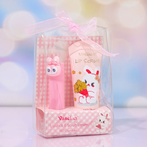 Набор клубничный: скраб для губ и вазелин для губ - Simaland фото 2