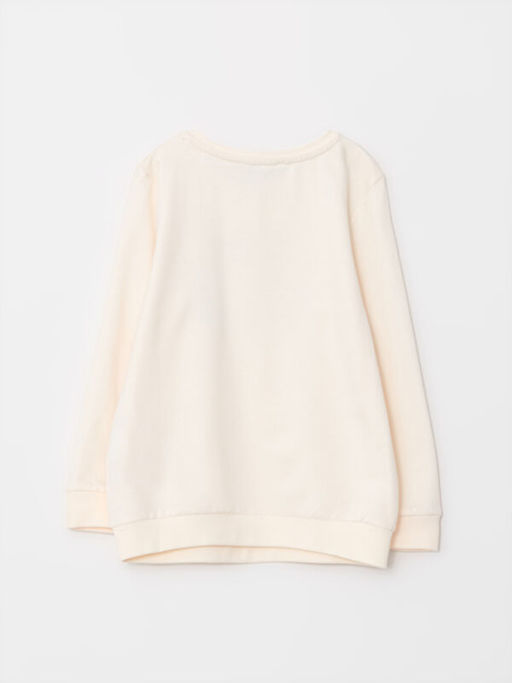 Bisiklet Yaka Bask?l? Uzun Kollu K?z ?ocuk Sweatshirt - Waikiki фото 2