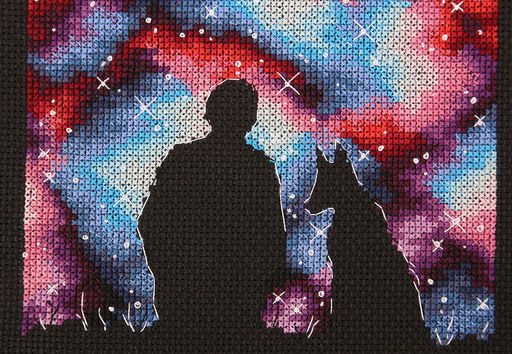 Набор для вышивания PANNA KS-7250 Лучшие друзья во Вселенной 14.5 х 14.5 см