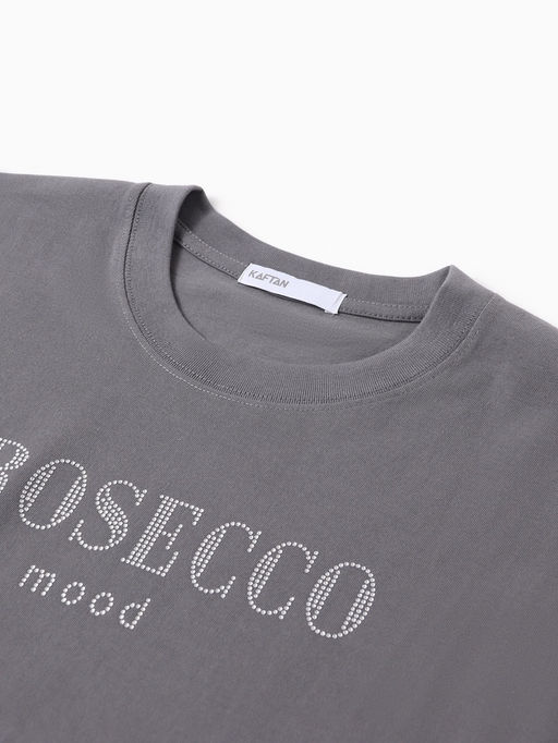 Футболка женская KAFTAN: Prosecco, серая, размер 52-54