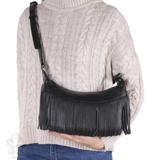 Сумка женская кожаная 3580VG black Vitelli Grassi в Новосибирске