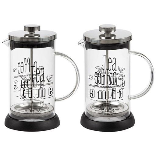 Чайник/кофейник (кофе-пресс) MOMENTO 600 мл из боросиликат. стекла с надписью на корпусе арт.007289 - Mallony фото 2