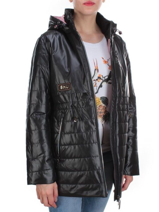 8250 BLACK Куртка демисезонная женская BAOFANI (100 гр. синтепон) - Фабричный китай фото 6